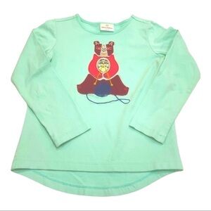 Hanna Andersson Top Long Sleeve Bear Green 6-7